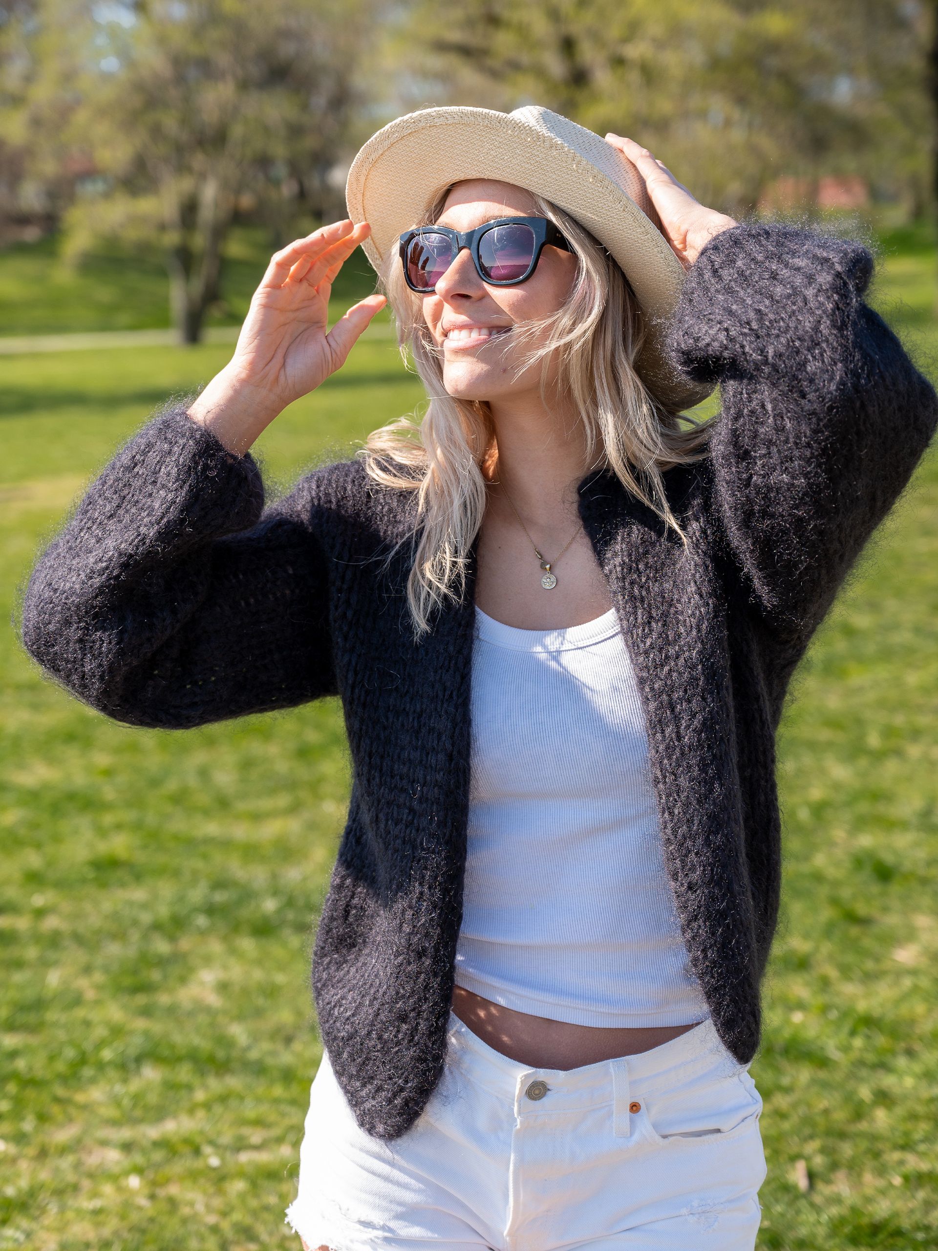 Cardigan Orange à étoiles Kremer Fashion - Taille 40, Neuf Sans étiquettes, Parfait Pour Un Look Décontracté